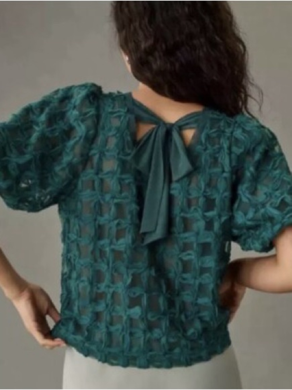 SARAH HANN | Karla textured top | size large